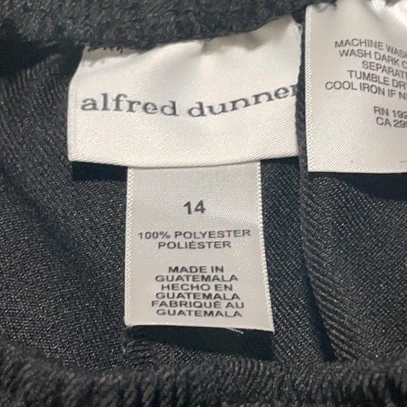 Alfred Dunner Women's Pull On Black Polyester Pants Elastic Waist Size 14 - Picture 9 of 10